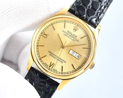 ROLEX Datejust Fake Stainless Steel Imported Movement 40*9MM Gold Watch